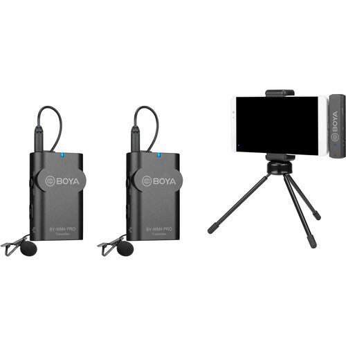 Boya By-Wm4 Pro-K2 Portable 2.4G Wireless Microphone, Black Boya By-Wm4 Pro-K2 Portable 2.4G Wireless Microphone, Black